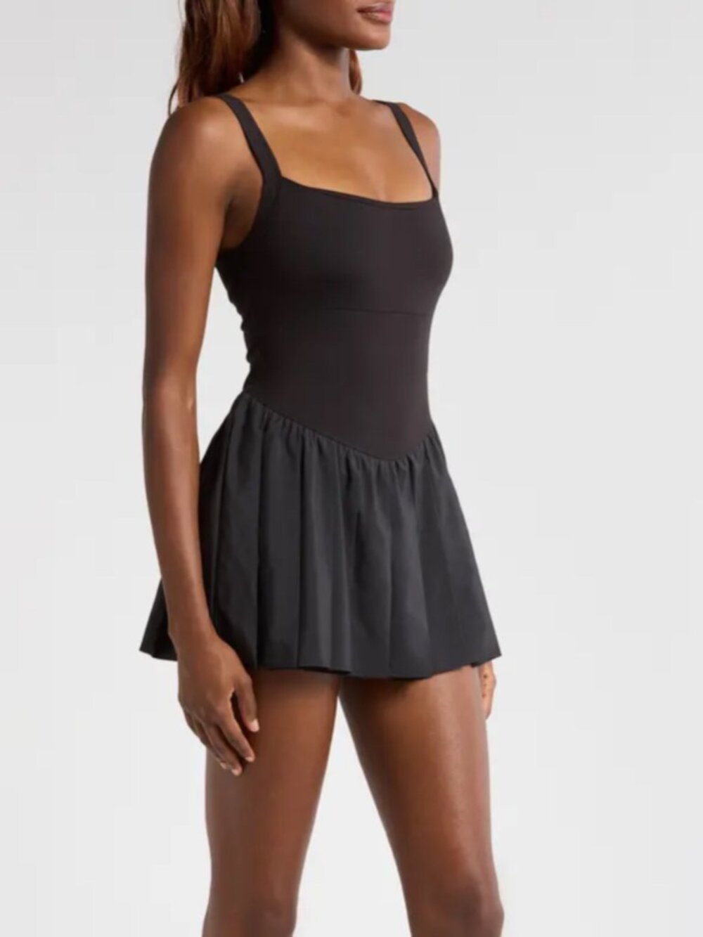 FREE PEOPLE Swing of Things Skortsie Tennis Dress Black Women's Size Small $128